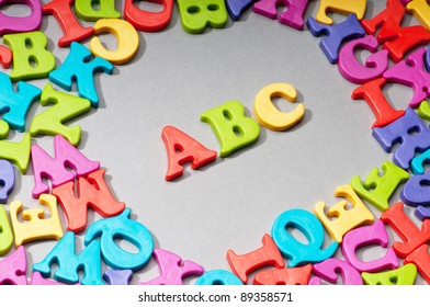 Early education concept with letters