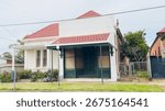 Early example of Adelaide architecture in West Croydon, South Australia. Old shopfront. Adelaide midcentury architectural historical collection.