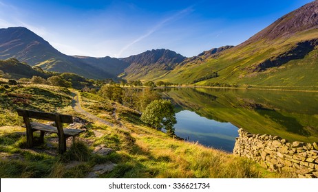 Early morning at Buttermere, The Lake District, Cumbria, England - Shutterstock ID 336621734