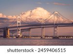 Early morning clouds behind Chesapeake Bay Bridge