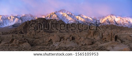 Similar – Image, Stock Photo Alabama Hills in the USA part of the Sierra Nevada