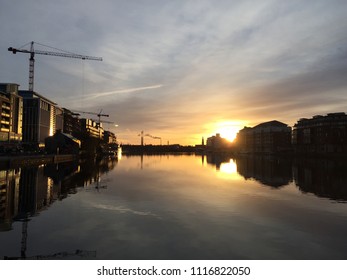 Early Morning Grand Canal Quay Dublin