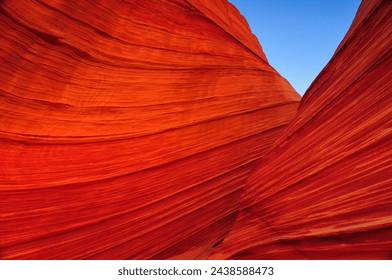 Early morning light on The Wave sandstone formation, Coyote Buttes North, Vermilion Cliffs National Monument, Arizona, USA. - Powered by Shutterstock