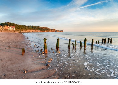 Early morning light at Sandsend Beach near Whitby on the North Yorkshire coast
