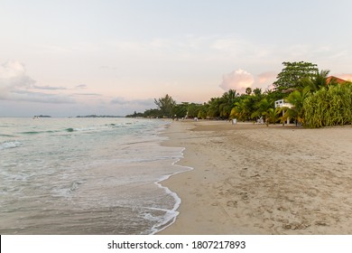 Early Morning At Negril Beach In Jamaica