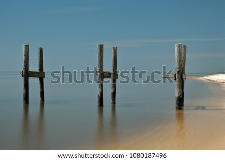 Similar – Foto Bild Stolpmünde, Ostsee in Polen mit Resten einer Kriegsmole