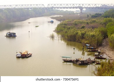 Early Morning In Red River, Hanoi, Vietnam