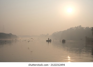 An Early Morning Scene At Yamuna Ghat, Delhi