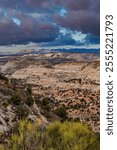 Early morning sky holds some vestiges of morrning color as the sun gets higher in the sky, Grand Escalante National Monument, Garfield County, Utah