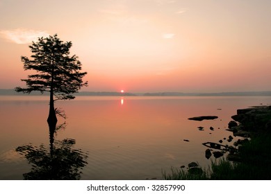 Early Morning Sunrise On Percy Priest Lake