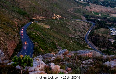 Early Morning Traffic Over Ou Kaapse Weg, South Peninsula Cape Town