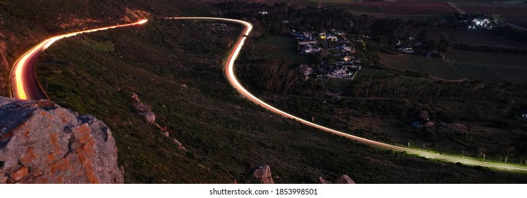 Early Morning Traffic Over Ou Kaapse Weg, South Peninsula Cape Town