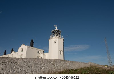 Early Morning View of Lizard Point Lighthouse on the South West Coast Path in Rural Cornwall, England, UK