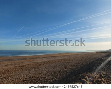 Early morning view of an undisturbed beach