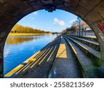 Early morning walk along the River Trent in the City of Nottingham, UK