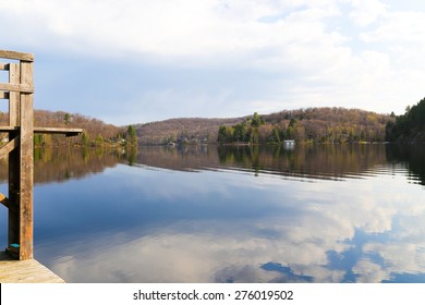 Early Spring Morning On The Victoria Day Long Weekend At The Cottage On Lake Of Bays, Muskoka, Ontario.