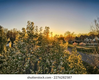 early spring in the neighbourhood scenes - Shutterstock ID 2276282587