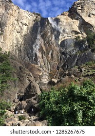 Early Spring In Yosemite Means Melted Snow, Which Thus Means The Humble Beginning Of A Mighty Waterfall. The Water Dusts The Rock And Trees Below, Playfully Saying Hello.