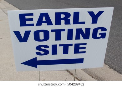 An Early Voting Site Sign