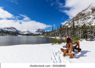 Early Winter In Glacier National Park, Montana, USA