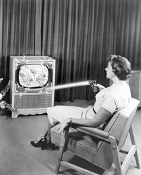 Early Zenith Remote Control TV Set, June 1955