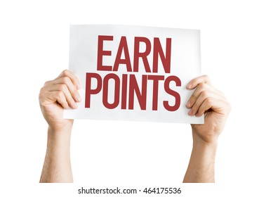 Earn Points Isolated On White Background