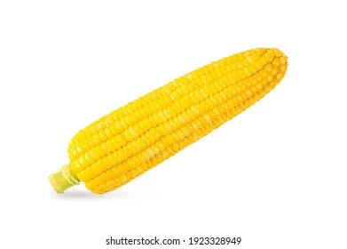 Ears Of Sweet Corn Isolated On White Background.