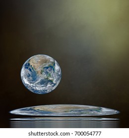 Earth Art.  Earth Or Flat Earth. Background. Note: Elements Of This Image Furnished By NASA.