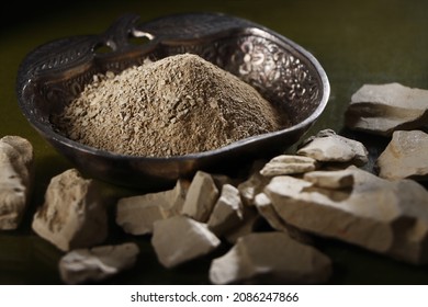 Fuller’s Earth Called Natural Herbal Multani Mitti For India's Natural Face Pack Powder Studio Shot Selective Focus 