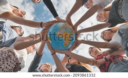 Similar – Image, Stock Photo hugging ball Environment