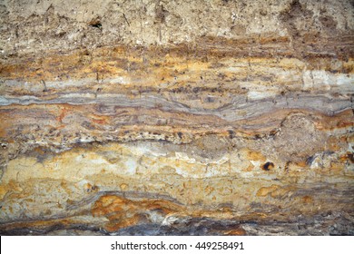 Earth Cross Section With Historical Layers.