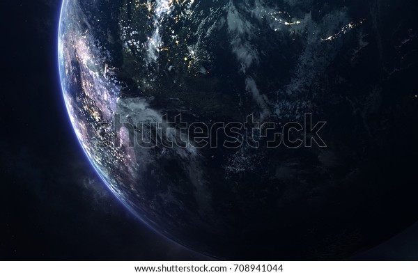 Earth Deep Space Image Science Fiction Stock Photo Edit Now