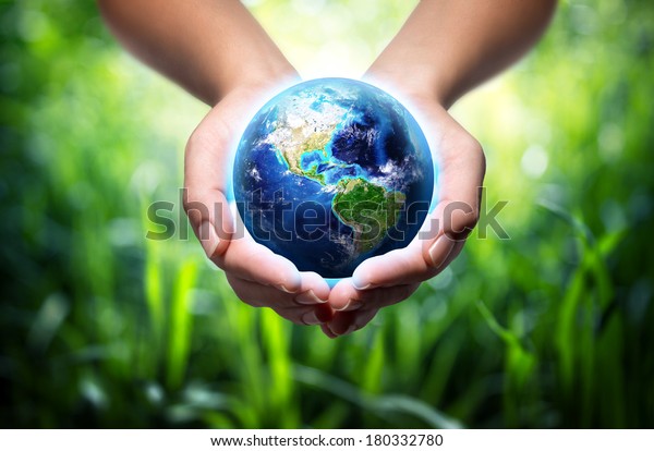 earth in hands - environment concept  -\
Usa, elements of this image furnished by\
NASA