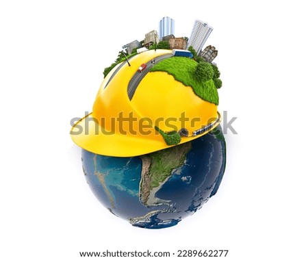 Earth with a engineer’s hat EarthDay