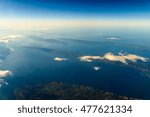 Earth Islands And Mediterranean Sea At 10.000m Altitude Above Ground