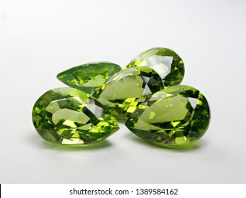 earth mined natural green peridot pear shape cutting precious gemstone for fashion gem jewelry 