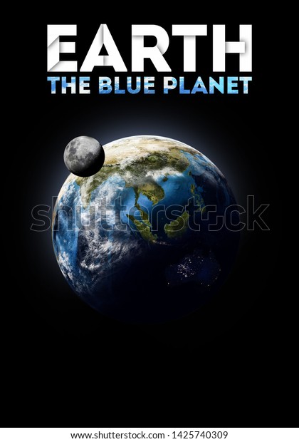 Earth on isolated black\
background. Science fiction wallpaper. Planets of solar system\
space set. Place for infographics. Elements of this image furnished\
by NASA