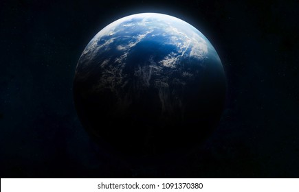 Earth in the outer space collage. Abstract wallpaper. Our home. Elements of this image furnished by NASA - Shutterstock ID 1091370380