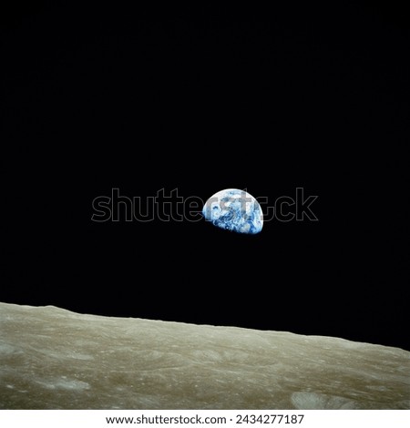 Earth rise on the Moon