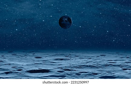 The Earth as Seen from the Surface of the Moon 