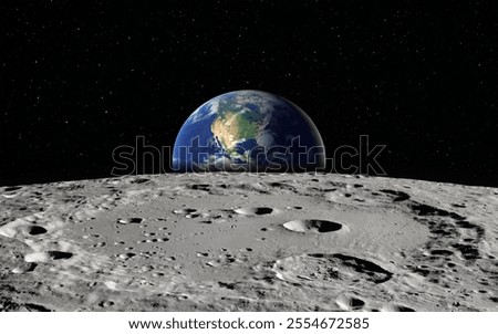 The Earth as Seen from the Surface of the Moon 