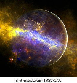 Earth. Space art. Outer space. Elements of this image furnished by NASA.