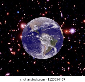 Earth from space with a dramatic view. The elements of this image furnished by NASA.