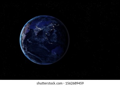 Earth from space at night. Elements of this image were furnished by NASA.