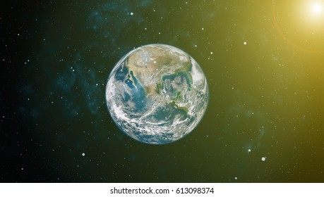 The Earth from space. This image elements furnished by NASA.