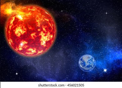 Earth Sun Elements This Image Furnished Stock Photo 456021505 ...