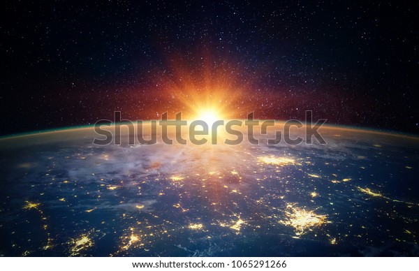 地球 太陽 星 銀河 地球上の日の出 宇宙から見る Nasaが提供するこの画像のエレメント の写真素材 今すぐ編集