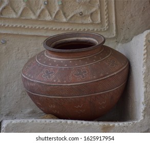 Earthen Pot Or Clay Pot Or Matka Or Matki Used In Indian Subcontinent As A Water Cooler