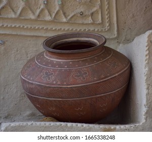 Earthen Pot Or Clay Pot Or Matka Or Matki Used In Indian Subcontinent As A Water Cooler