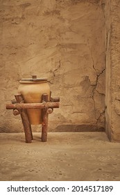 Earthen Pots Kept Near Old Heritage Building At Al Seef, Dubai, UAE